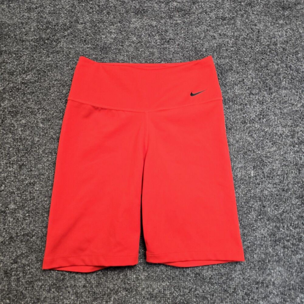 Nike Womens Large Biker Training Performance Red Shorts 7" Inseam Sz XS